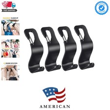 4 Pack Car Back Seat Headrest Hook Hanger for Purse Grocery Bag Handbag Hat, ...