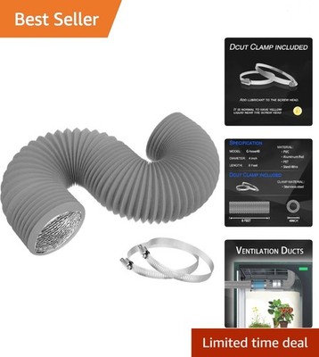 4-Inch x 8FT Dryer Vent Hose - Flexible Insulated Duct for Effortless Install