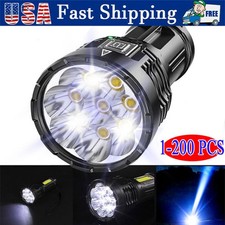 Super Bright 12000000LM Torch 8 LED Flashlight USB Rechargeable Tactical lights