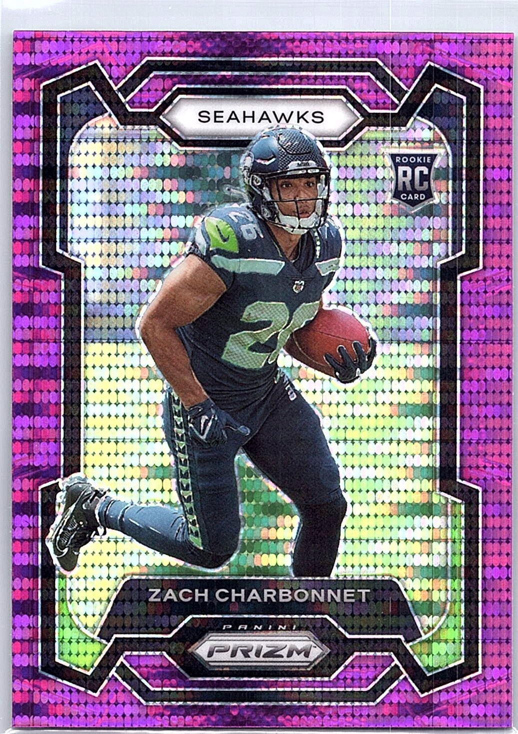 2023 Panini Prizm - Rookies Zach Charbonnet #392 Purple Pulsar Prizm (RC)