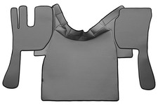 F-Core Tappeti Sitzbezüge aus Kunstleder Glatt Grau VOLVO FH2 FH3 2002>2012