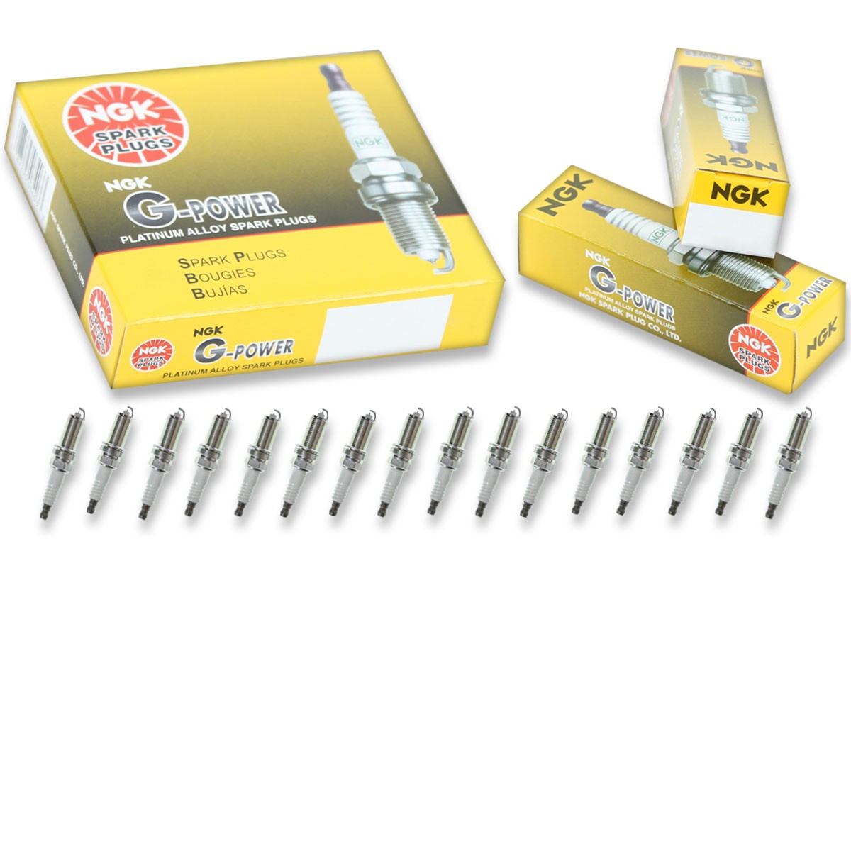 16 pcs NGK G-Power Spark Plugs for 2005-2011 Mercedes-Benz G55 AMG 5.5L V8 - qy