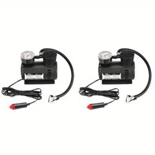 PORTABLE 12V  CAR AUTO 12 VOLT TIRE INFLATOR AIR FILLER  COMPRESSER PUMP 2 Pack*