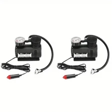 PORTABLE 12V  CAR AUTO 12 VOLT TIRE INFLATOR AIR FILLER  COMPRESSER PUMP 2 Pack*