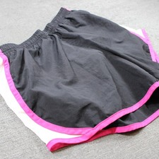 Nike Dri-FIT Womens Running Shorts Black Pink White Mesh XL RN56323