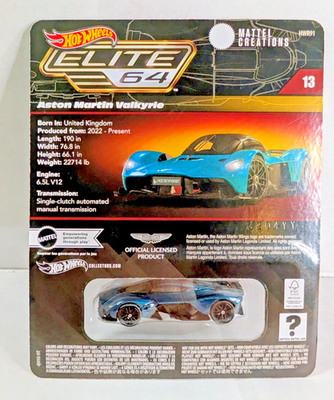 2025 Hot Wheels Elite 64 Aston Martin Valkyrie HWR91 Real Riders