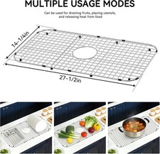 Sink Grid 27-1/2" x 14-1/4", Ctr Drain w/Corner Radius 3-1/2" MSRP 48