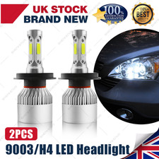 H4 LED Headlights High Beam or Low Beam Bulbs Super Bright 6000K White 2x