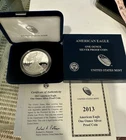 2013 W American Silver Eagle Choice Proof Bullion $1 Coin  COA Beauty And Clean