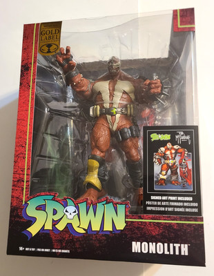 Gold Label Spawn Monolith 8'' Megafig Figure Todd McFarlane Auto Signed Art Print