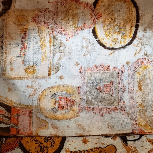 Vtg Colonial Fabric 12 Yards 44" Not By The Yard Liberty Bell Soldier Lantern - Picture 4 of 7