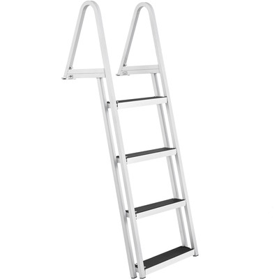 #ad #ad Aluminum Dock Ladder Boat Dock Ladder Removable 4 Steps with 350lbs Load $125.99