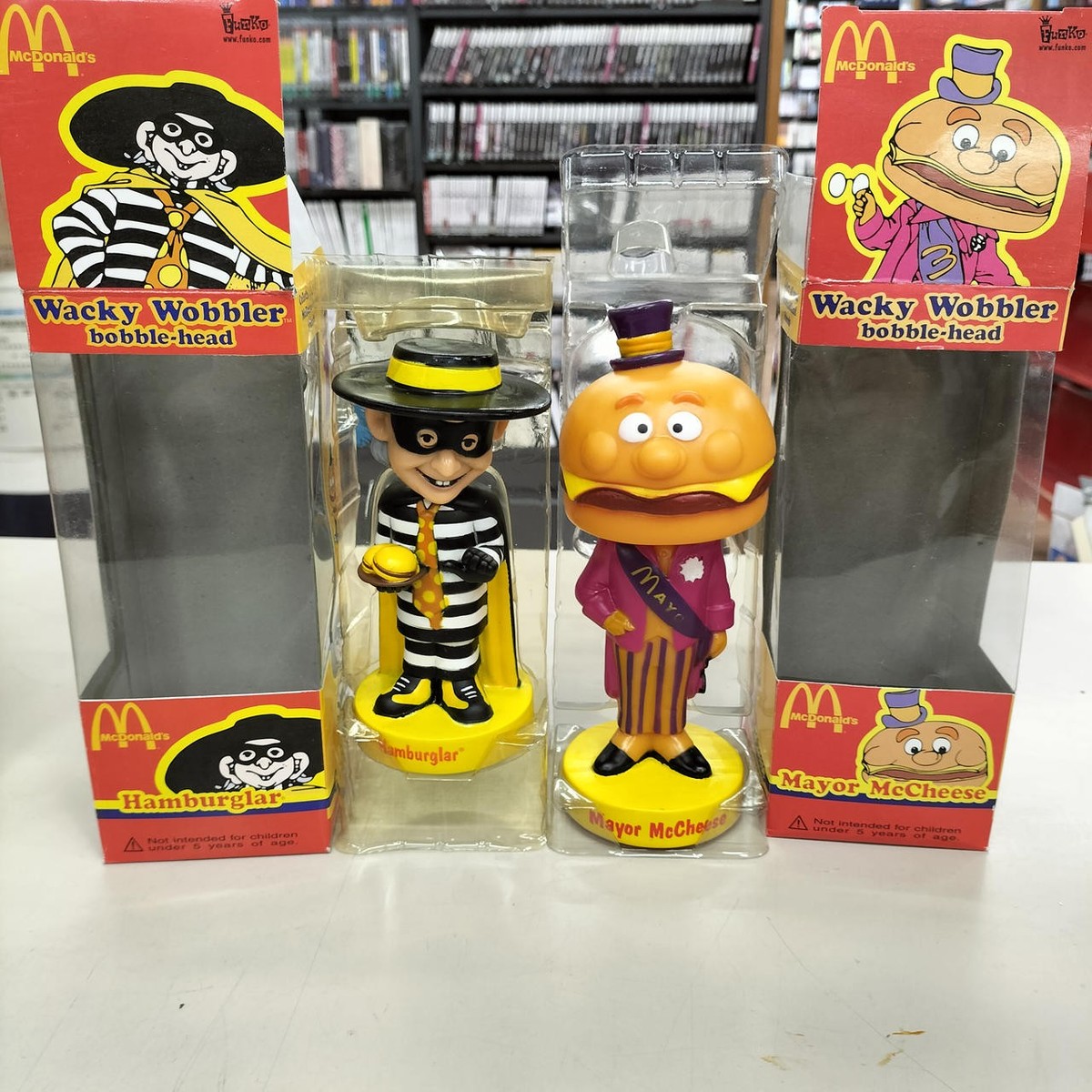 Funko Wacky Wobbler Bobble McDonald's Figure Set 5 Vintage Used