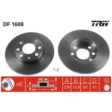 2x TRW Scheibenbremse vorne 90008005 90111242 | 142555