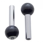(2) Classic Vintage Car Pickup Truck Black 8 Ball Door Locks Knobs Caps