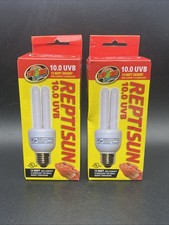 2x Zoo Med 13W Reptisun Mini Compact Fluorescent