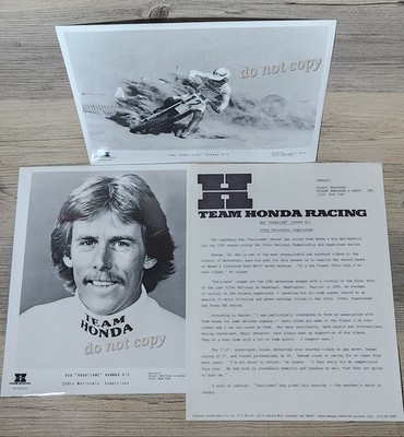 Vtg 1983 Bob Hannah Team Honda Supercross Racing Press Kit Photos & Bio 250cc