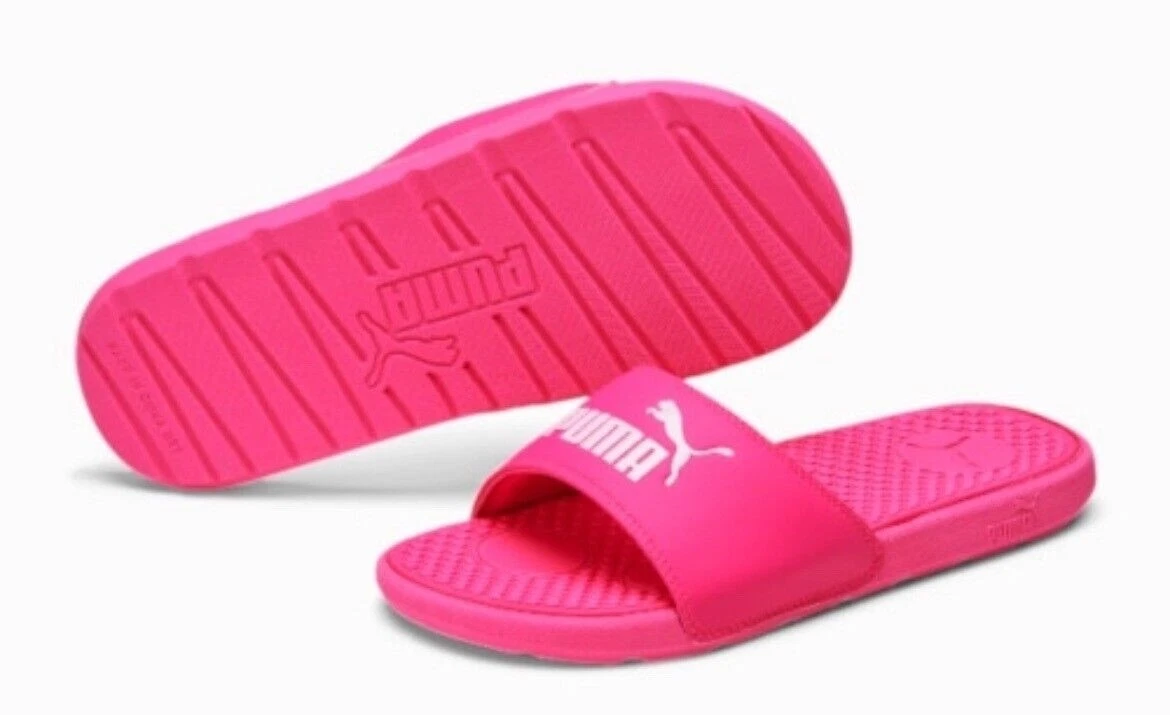 Sandali casual PUMA Cool Cat Slides rosa brillante fluo NUOVI estivi spiaggia slip on 9
