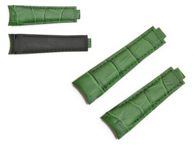 UHRENARMBAND LEDER KOMPATIBEL MIT ROLEX DAYTONA SUBMARINER DEPLOYENT CLASP 20/16