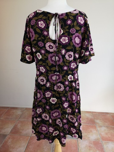 Princess Highway Black/Purple Floral Dress Size 10 - Picture 5 of 9