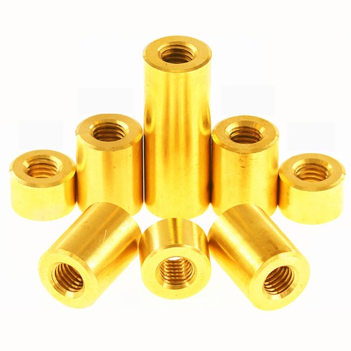 Threaded Sleeve Stud Round Connector Nut Brass Long Nuts M1.6M1.8M2M2.5M3M3.5 - Picture 5 of 6