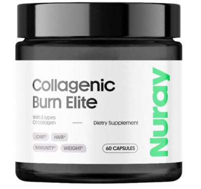 NURAY Collagenic Burn Elite with Green Tea - Collagen Peptides- 60 Capsules