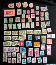 Timbres (80) Isle De Mane,royaume Du Laos(union Française),reine Victoria, Portu