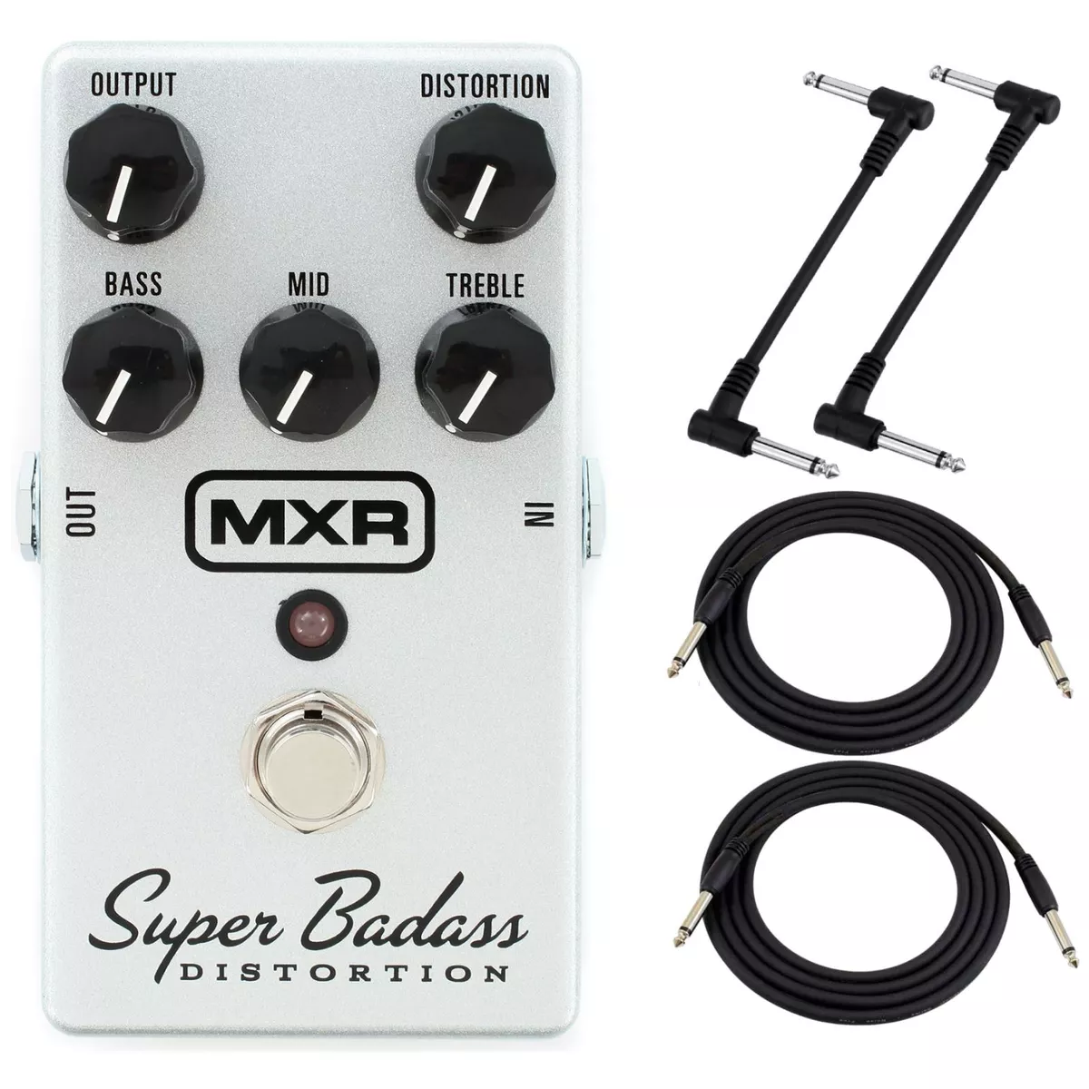 MXR M75 Super Badass Distortion Guitar Effects Pedal with Cables