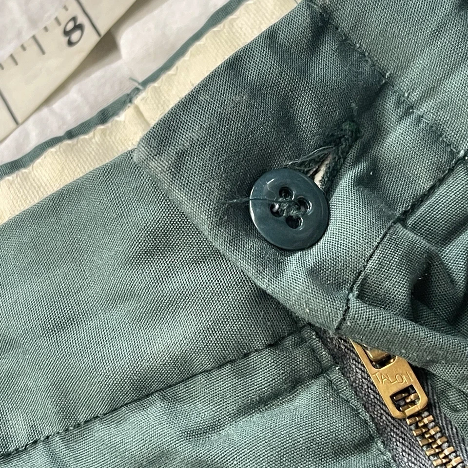 Vtg 60s Big Mac Work Pants Size 34 Wide Leg Trouser Distressed Workwear Slacks - Image 3 of 4