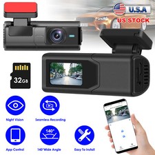 2K Dual Dash Camera for Cars, Free 32G SD Card and 140  Wide Angle WiFi App