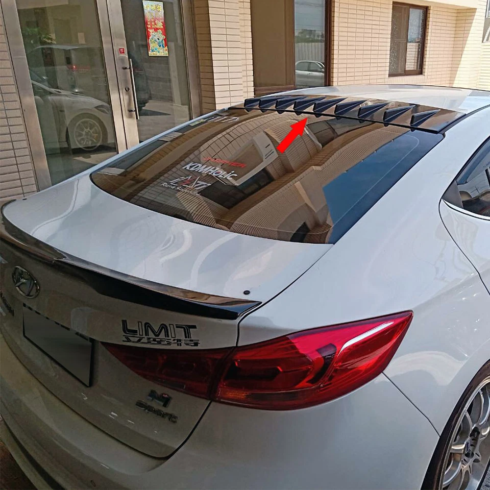 Matte Black For Hyundai AD Elantra Avante 4DR Sedan Shark Fin Rear Roof Spoiler Foto 4 de 4