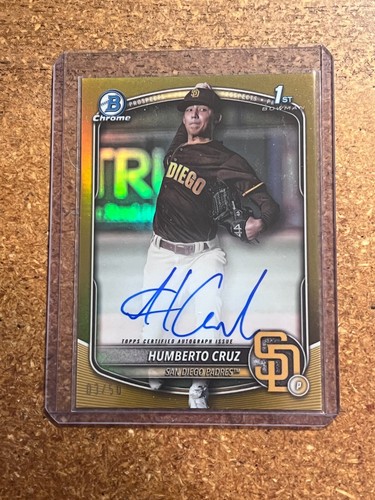 2025 Bowman Baseball 1st Bowman Gold # CPA-HC Humberto Cruz Autograph 03/50