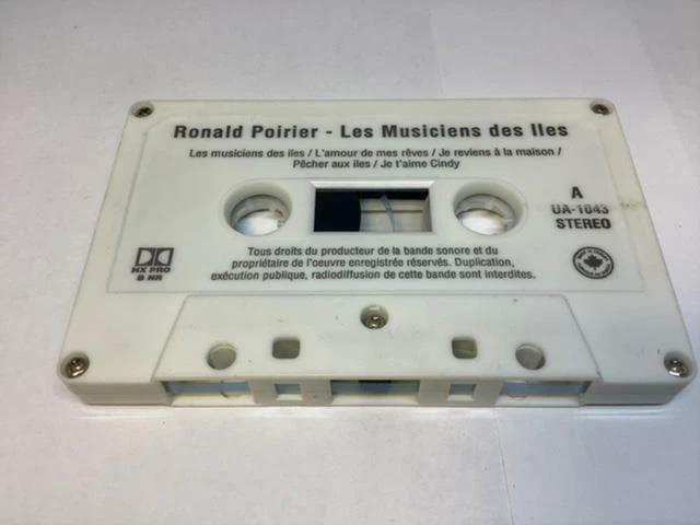 RONALD POIRIER Audio Cassette Tape LES MUSICIENS DES ILES Canada UA-1043 - Image 2 of 4