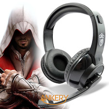 Gaming Headset Kopfhörer Mikrofon für PC PS...