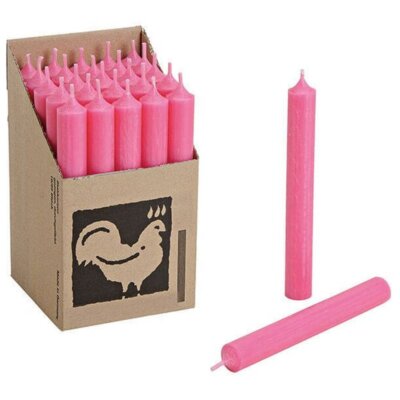25 Stabkerzen Pink 180 x 22 mm Kerzenfarm Kerzen Candle