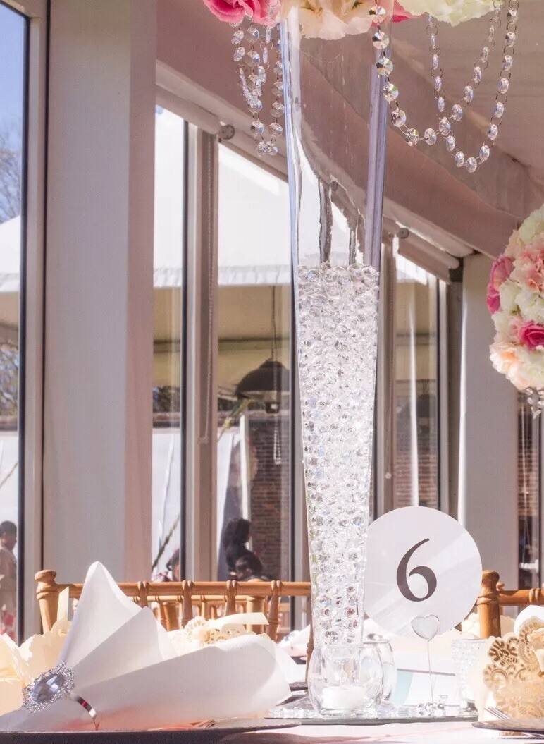 Tall 70cm Vase for hire / Centrepiece / conical vase. HIRE. Pick and