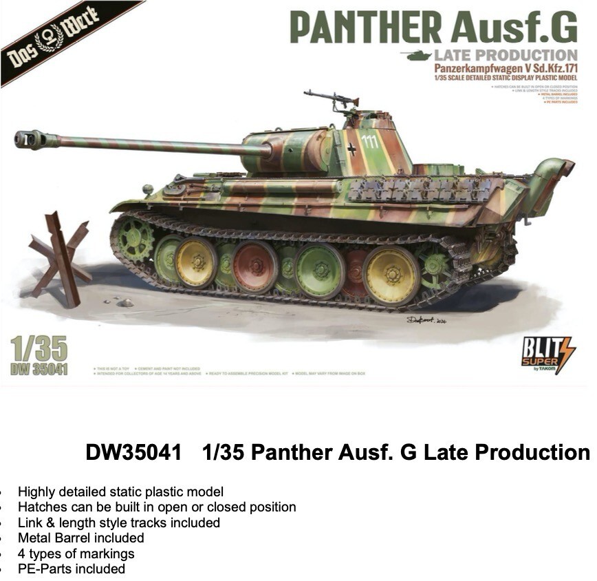 Das Werk 1/35 scale  Panther Ausf.G Late Prod. ~35041