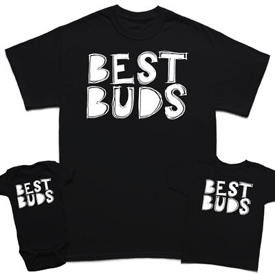 Best Buds Vatertag T-Shirt Sohn Tochter Kinder Baby passende T-Shirts Oberteil #FD