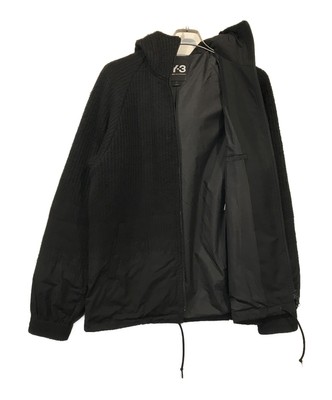 Y-3 M PUNCHED KNIT-NYLON HOODED JACKET