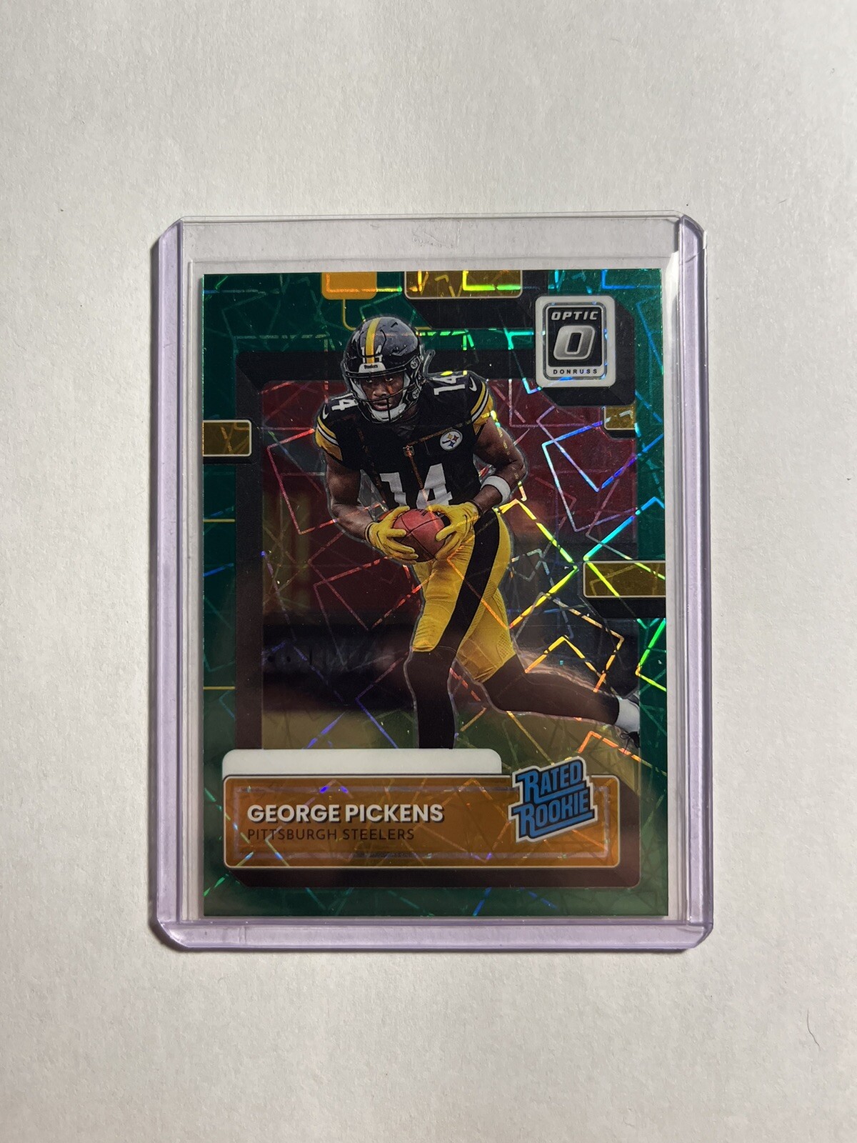 2022 Donruss Optic Preview GEORGE PICKENS RC Green Velocity Prizm #P-323 RARE