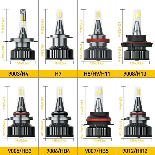 AUXITO 9005 9006 H4 H8 H11 H13 9012 LED Headlight High Low Beam 6500K Bright US - Picture 3 of 24