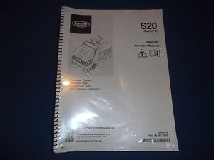 TENNANT S20 SWEEPER OPERATOR OPERATION MAINTENANCE & PARTS BOOK MANUAL