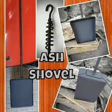 Fireplace/Box Stove Ash Shovel, Made by Blacksmith, Camping, Fire Pit Accessory