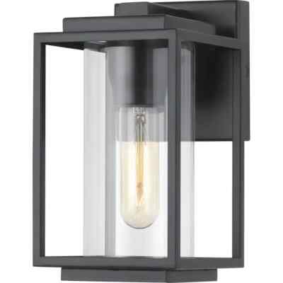 PROGRESS LIGHTING Macstreet 9 In. 1-Light Matte Black Modern Outd Wall Lantern
