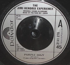 ~JIMI HENDRIX "PURPLE HAZE" RARE 1980 UNPLAYED MINT VIRGIN VINYL IMPORT 45~