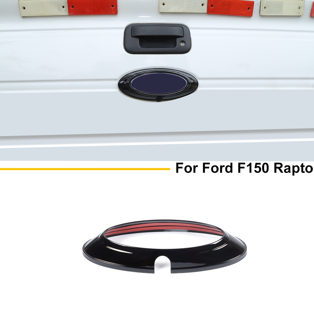 Rear Logo Emblem Badge Cover Trim Rings Fit Ford F-150 2009-14 Black Accessories