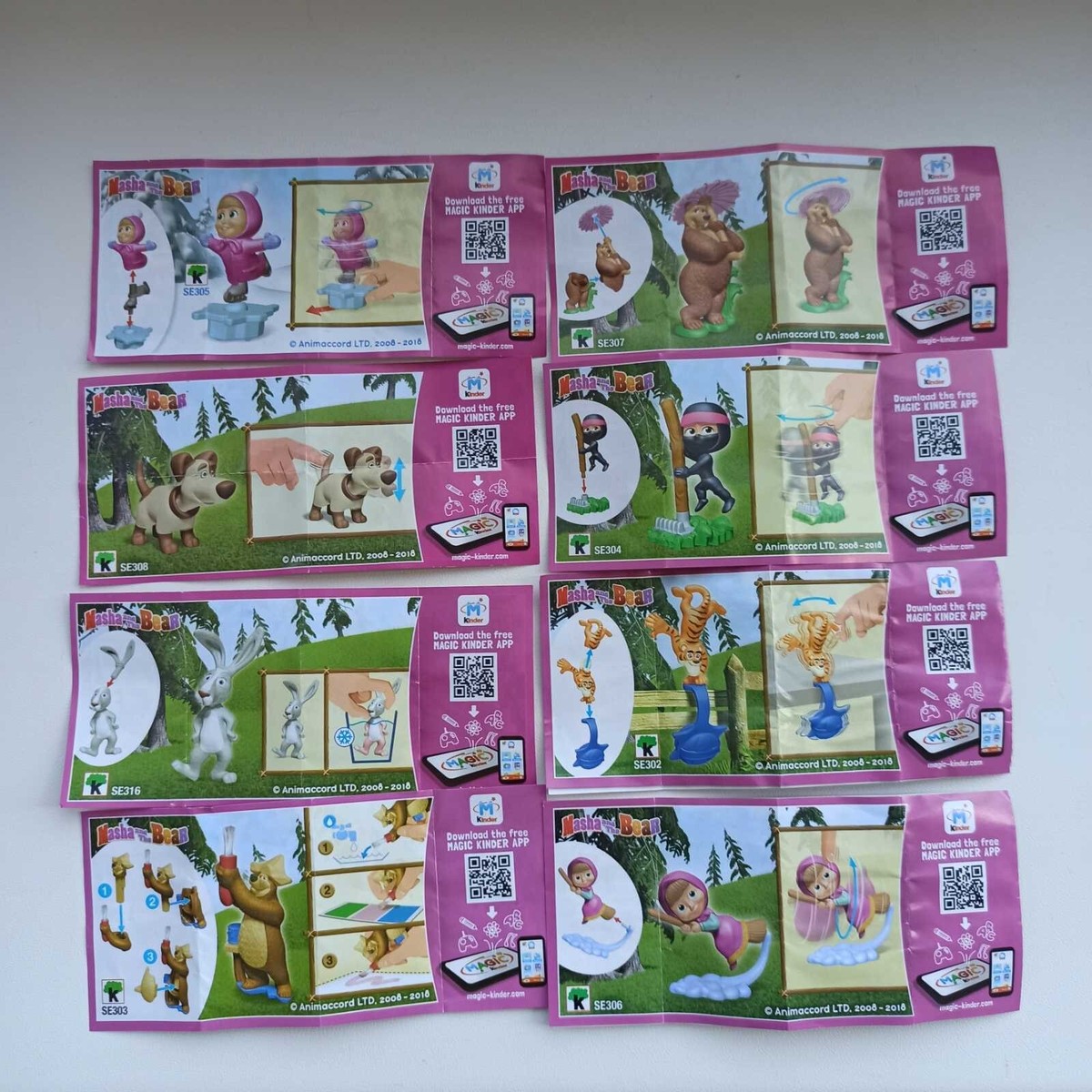 Masha and the bear, 5, 2018, Kinder Surprise, Full set