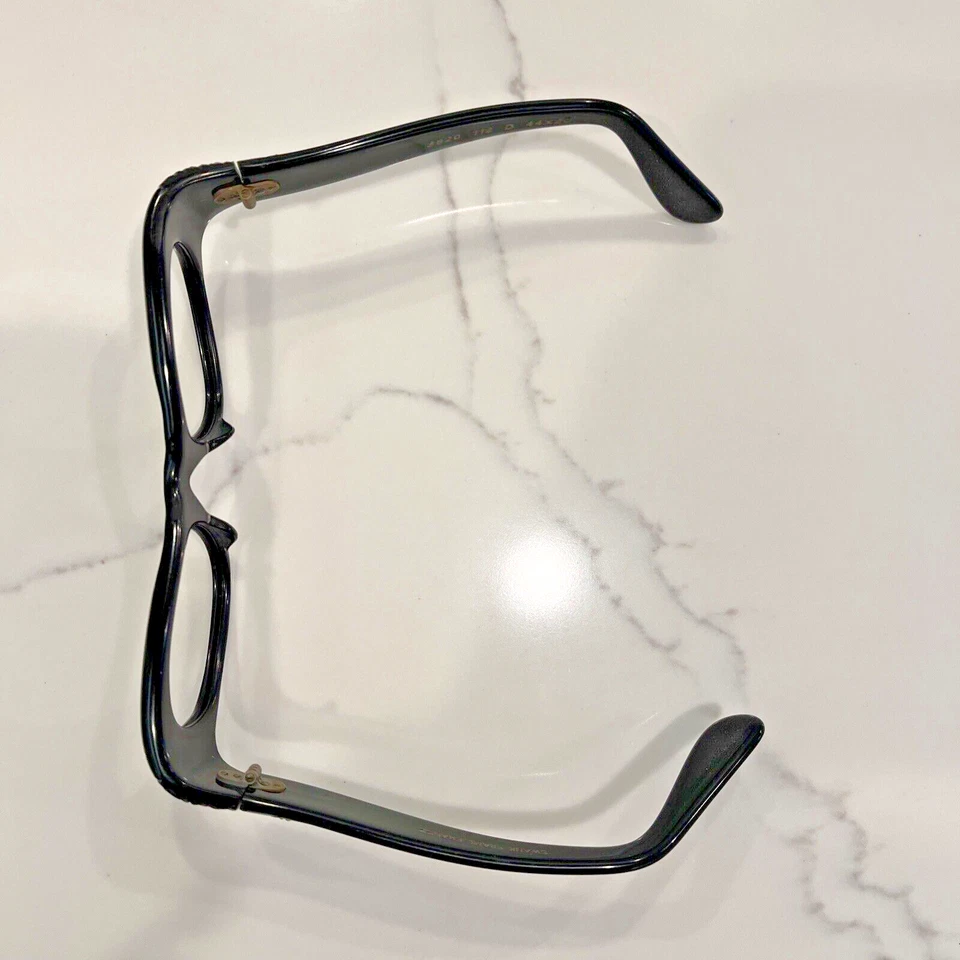 Marco de gafas vintage para mujer Cateye Swank Francia 44x20 azul negro estrás Foto 3 de 4