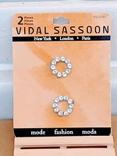 VIDAL SASSOON VINTAGE OLD MONEY BARRETTES ON ORIGINAL CARD 2005