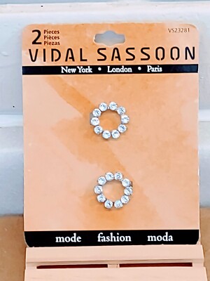 VIDAL SASSOON VINTAGE OLD MONEY BARRETTES ON ORIGINAL CARD (2005)